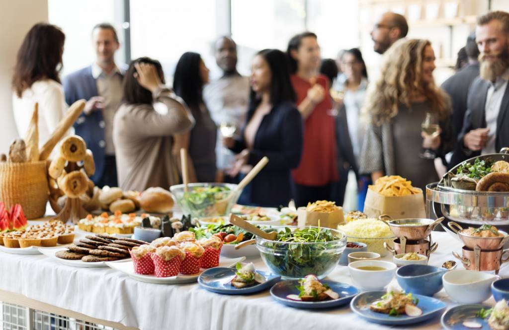 buffet événement professionnel repas séminaire soirée team building cocktail